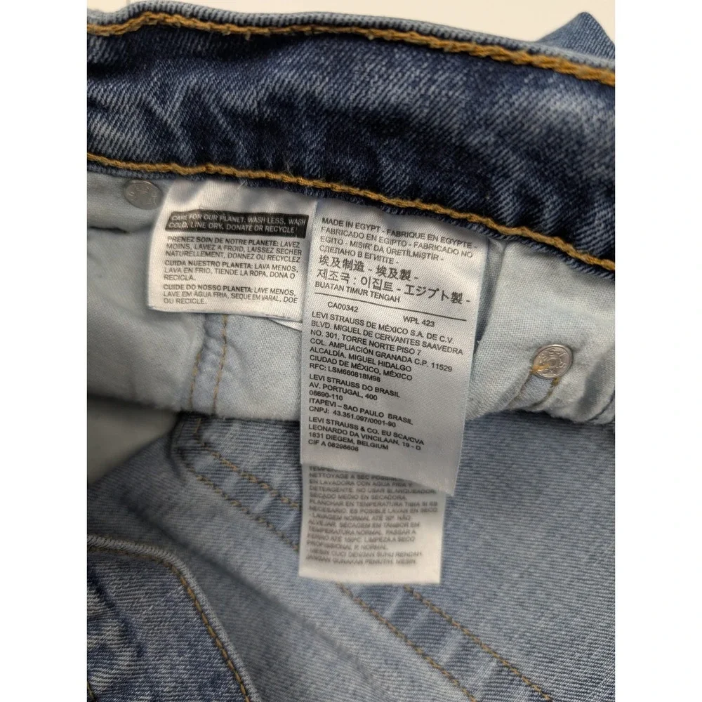 Levi's 505 Regular Fit Blue Stone Wash Denim Straight Leg Jeans Men's Size 36x30